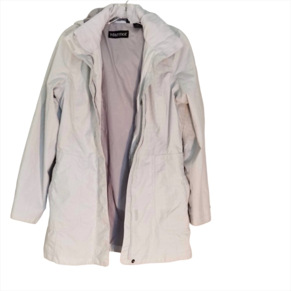 MARMOT Women’s  MemBrain Jacket Precip  Nylon White Gray Medium M
